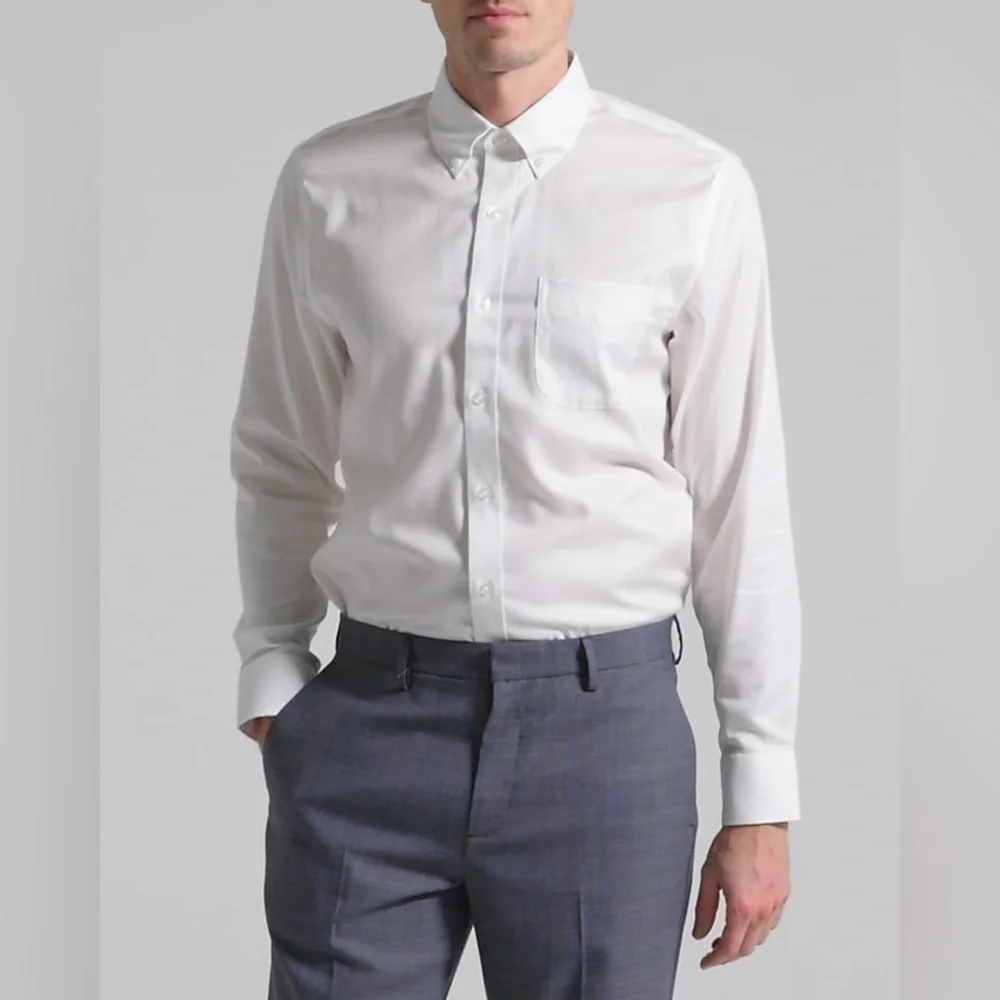 J Crew Bowery wrinkle-free dress shirt with point collar BV481